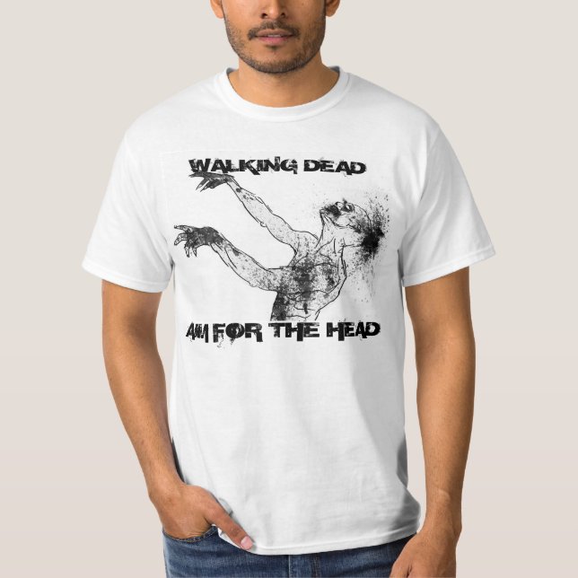 Walking Dead, Aim for the Head fitted shirt (Front)