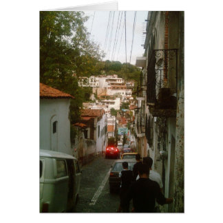 Walking down the mountain side in Taxco