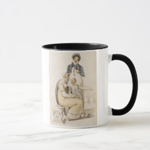 Walking Dresses, fashion plate from Ackermann's Re Mug