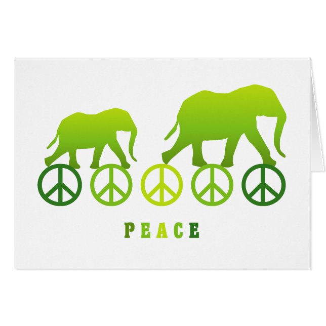 Walking Elephants in Peace (Front Horizontal)