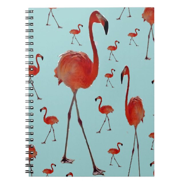 Walking Flamingoes Notebook (Front)