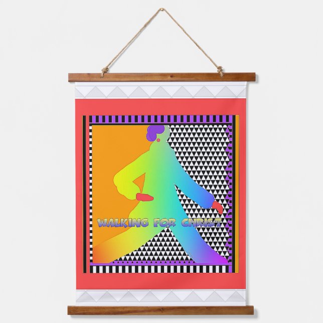 Walking For Christ Hanging Tapestry (Front)