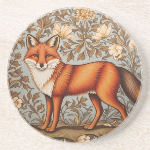Walking Fox William Morris Inspired  Coaster