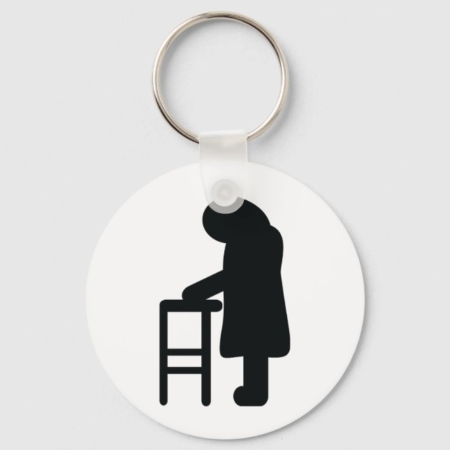 walking frame granny key ring (Front)