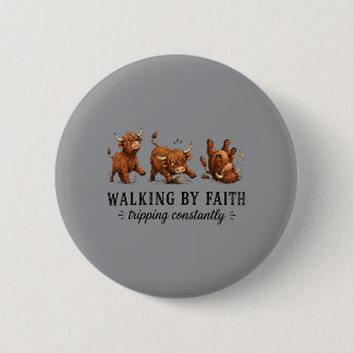 Walking Graphic 6 Cm Round Badge