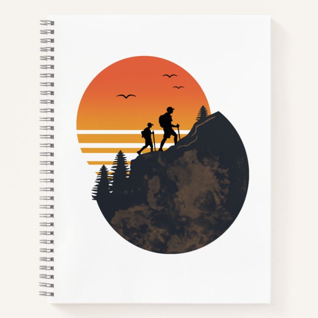 Walking Hiking Mountain Notebook (Front)