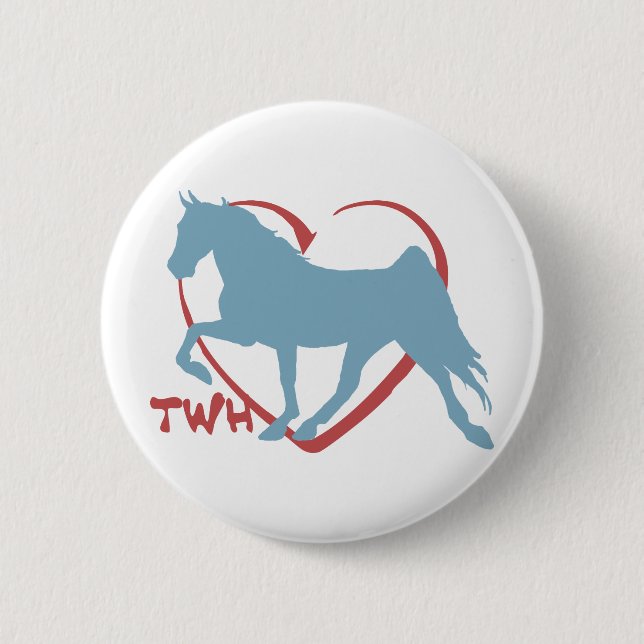 Walking Horse Lover 6 Cm Round Badge (Front)