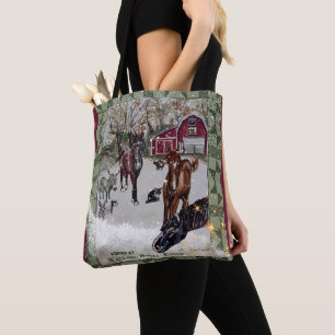walking horse ranch tote bag