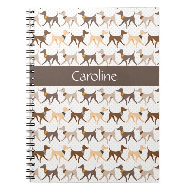 Walking Hounds Spiral Notebook (Front)