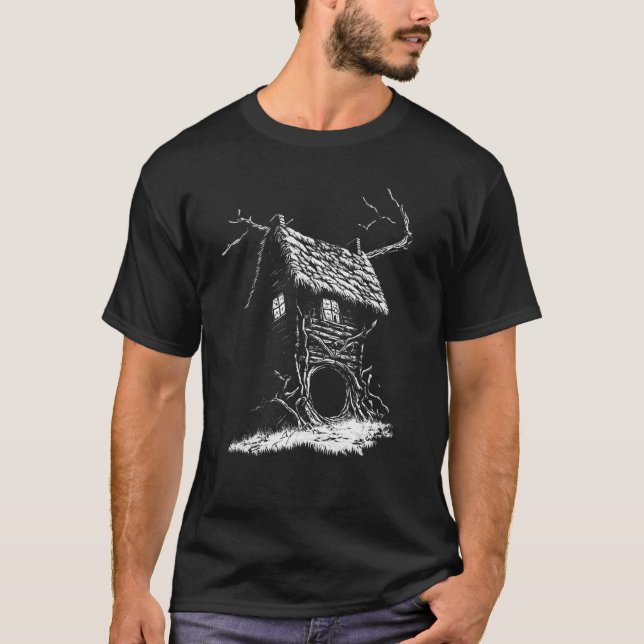 Walking House on Chicken Legs Slavic folklore Baba T-Shirt (Front)