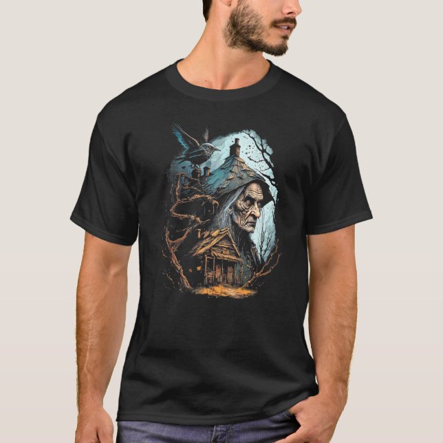 Walking House on Chicken Legs Slavic folklore Baba T-Shirt (Front)
