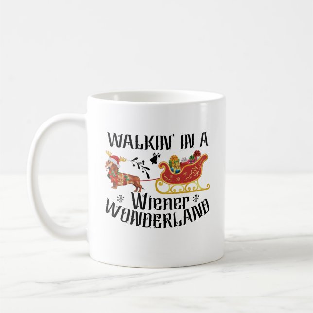 Walking In A Wiener Wonderland Coffee Mug (Left)