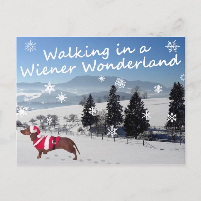 Walking in a Wiener Wonderland Postcard (Front)