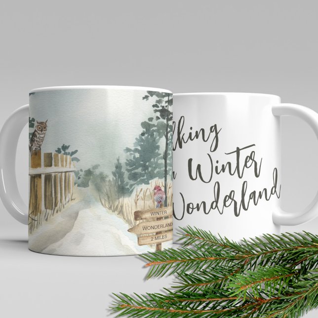 Walking in a Winter Wonderland Winter Landscape Coffee Mug (Creator Uploaded)