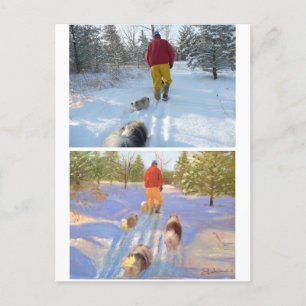 Walking in the Forest Postcard