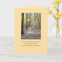 WALKING IN THE WOODS / NATURE/QUOTE/BLANK INSIDE