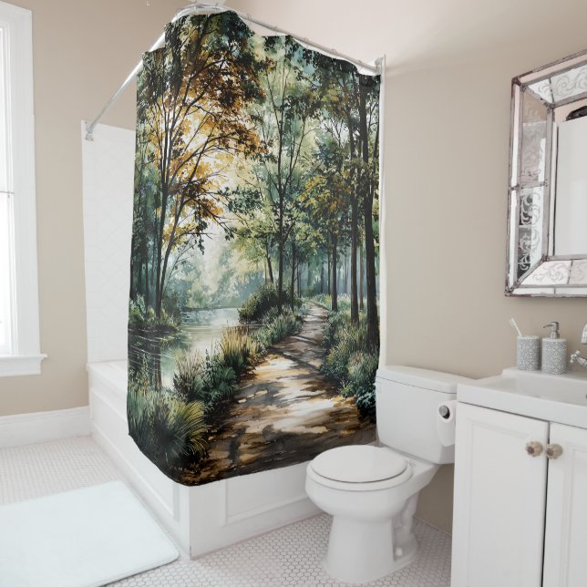 Walking In The Woods Shower Curtain (In Situ)