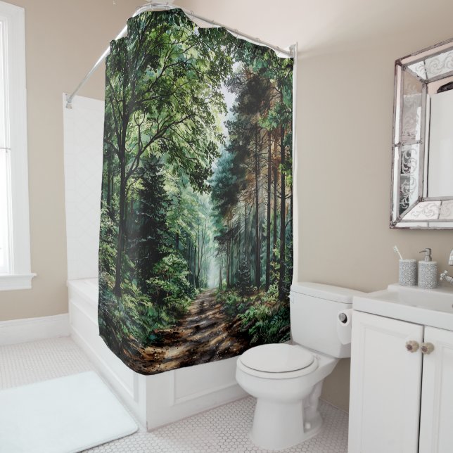Walking In The Woods Shower Curtain (In Situ)