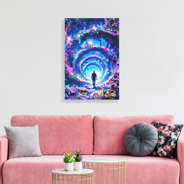 Walking Into Infinity Mystical Gem Tunnel Canvas Print (Insitu(LivingRoom))