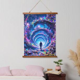 Walking Into Infinity Mystical Gem Tunnel Hanging Tapestry