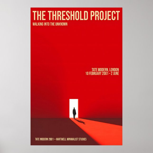 Walking Into the Unknown Poster Print  Minimal Red (Front)