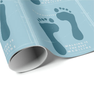 Walking is the best medicine Hippocrates quote Wrapping Paper