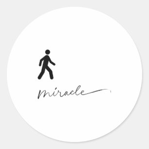 Walking Miracle Apparel  Classic Round Sticker