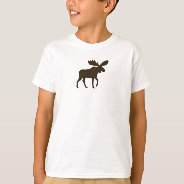 Walking Moose Silhouette | Wilderness Wildlife T-Shirt (Front)