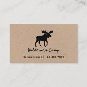 Walking Moose Silhouette Wildlife Animal Business Card
