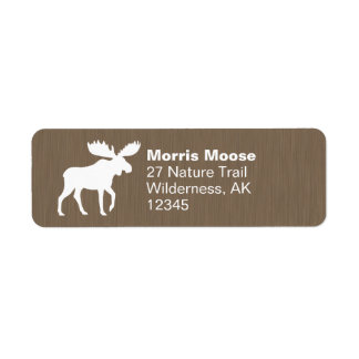Walking Moose Silhouette Wildlife Return Address