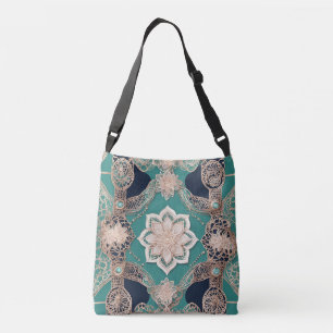 Walking on Green AI art  Crossbody Bag