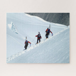 Walking on Mont Blanc Jigsaw Puzzle