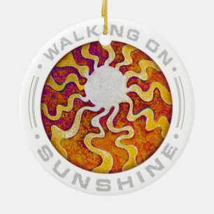 Walking on Sunshine Ceramic Tree Decoration