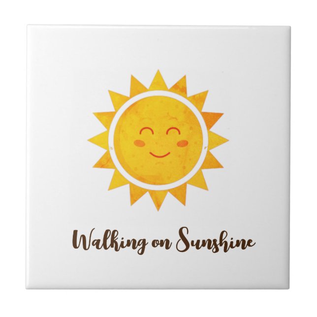 Walking on Sunshine Tile (Front)