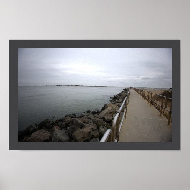Walking Path by Ocean Poster (Front)