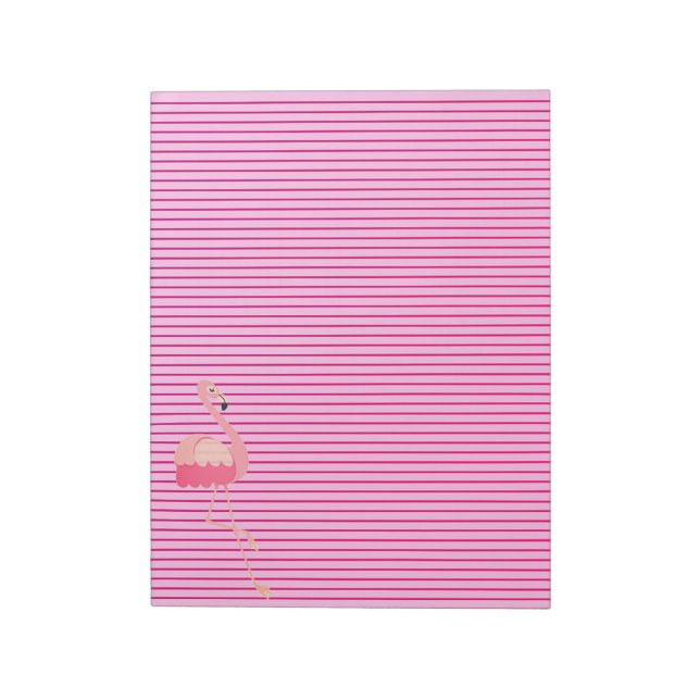 Walking Pink Flamingo Note Pad (Rotated)