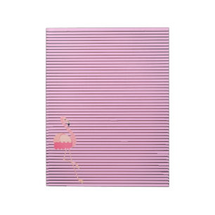 Walking Pink Flamingo Note Pad