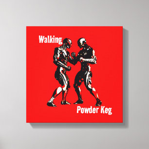 Walking Powder Keg Canvas Print