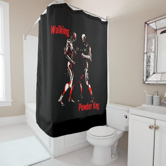 Walking Powder Keg Shower Curtain (In Situ)
