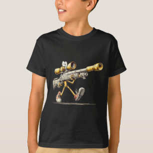 Walking Rifle Gun Costume for Precision Sniper T-Shirt