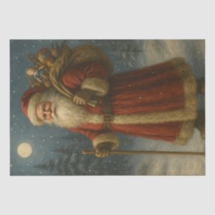 Walking Santa With Toys Christmas Decoupage Tissue Paper
