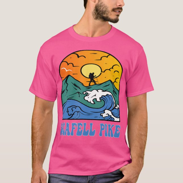 Walking Scafell Pike Hiking Paths Coasts Ways And  T-Shirt (Front)