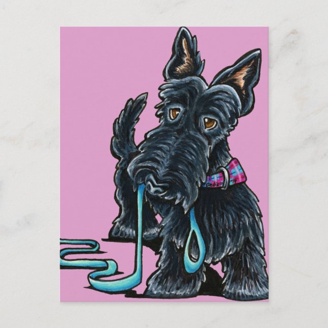 Walking Scottie Postcard (Front)