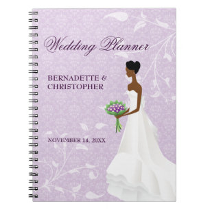 Walking the Aisle Purple Wedding Planner Spiral Notebook