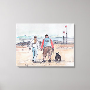 Walking the dog - 04 canvas print