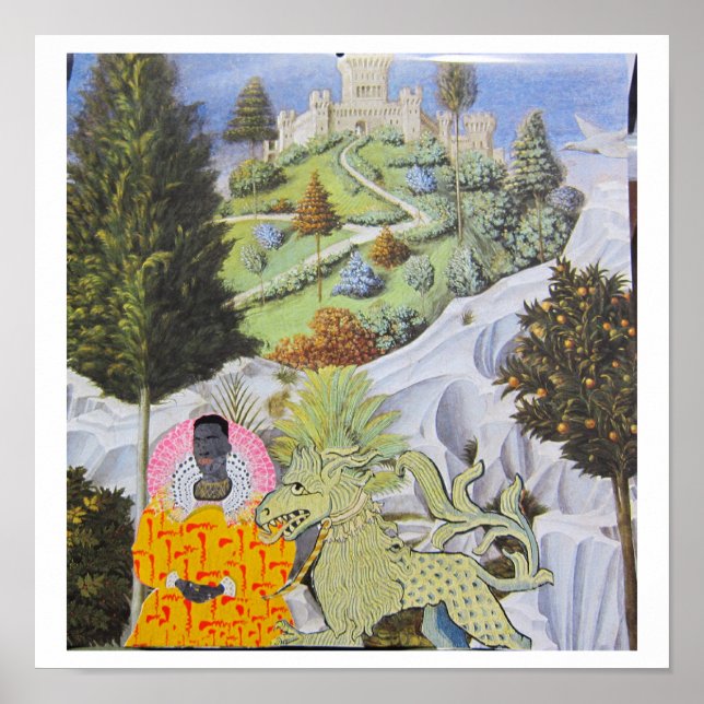 Walking the Dog - collage art Poster (Front)
