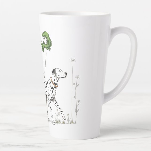 Walking the dog latte mug (Right)