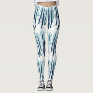 Walking Through Snowy Forest Leggings