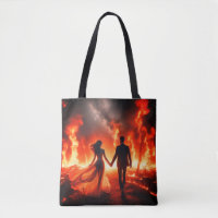 Walking Through the Fire on a Reusable Tote Bag