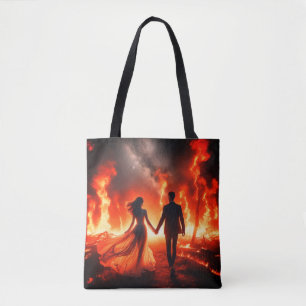 Walking Through the Fire on a Reusable Tote Bag